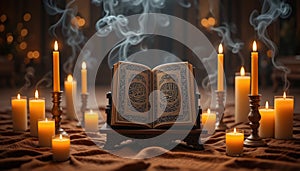 Intimate settings emphasizing the beauty of Islamic scripture