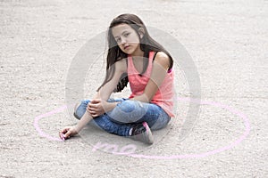 Intimate zone and body language with preteen girl