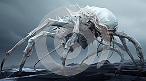 Intimidating Bugcore Creature: Detailed Science Fiction Illustration