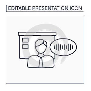 Intonation line icon