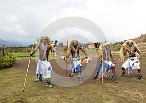 Intore dancers at the village