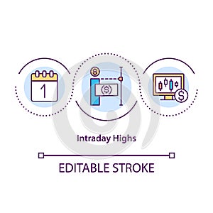 Intraday highs concept icon