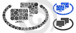 Intranet computers Mosaic Icon of Round Dots photo