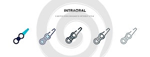 Intraoral icon in different style vector illustration. two colored and black intraoral vector icons designed in filled, outline,