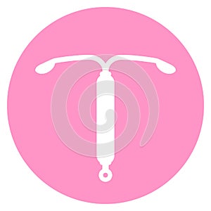 Intrauterine contraception device vector icon