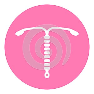 Intrauterine contraceptive device iud vector icon