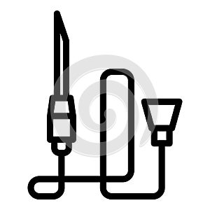 Intravenous catheter icon, outline style