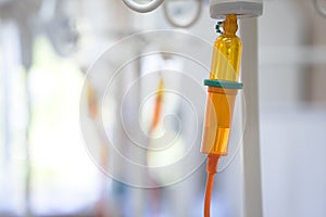 Intravenous drip of chemotherapy or saline infusion for for solution of dehidration or another ilness like oncology
