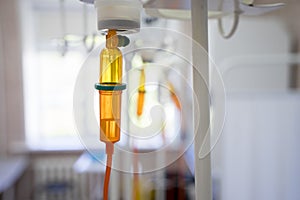 Intravenous drip of chemotherapy or saline infusion for for solution of dehidration or another ilness like oncology