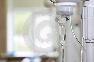 Intravenous drip of chemotherapy or saline infusion for for solution of dehidration or another ilness like oncology