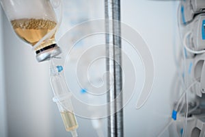 Intravenous drip in the hospital ward