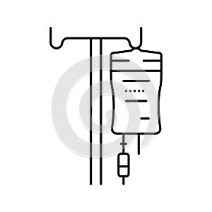 intravenous iv drip line icon vector illustration