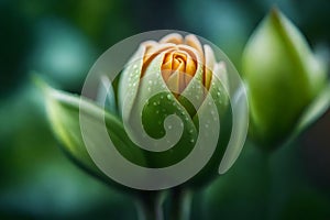 The intricacies of emotional vulnerability with a photograph of a delicate, unfurling flower bud