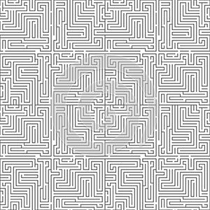 Intricacy labyrinth maze seamless pattern background design template vector illustration