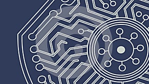 Intricate Abstract Circuit Board Pattern Digital Technology Vector, vector design Generative AI