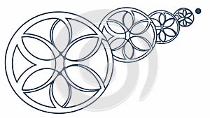 Intricate Abstract Circular Patterns, vector design Generative AI