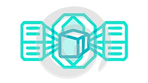 Intricate abstract 3D cube structure, representing data and design, vector design Generative AI