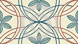 Intricate Abstract Geometric Interlocking Pattern, vector design Generative AI