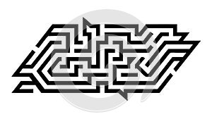 Intricate Abstract Maze Puzzle, Challenge and Problem Solving, vector design Generative AI