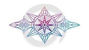 Intricate Abstract Star Shape, Complexity Creative Art, vector design Generative AI