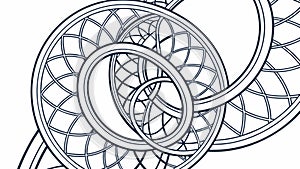 Intricate Abstract Swirling Geometric Pattern, vector design Generative AI