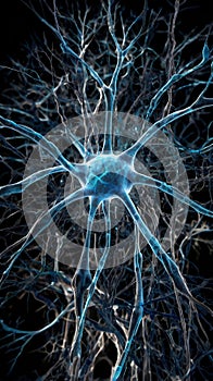 The Intricate Anatomy of the Brain. Understanding Brain Health and Neural Connectionsbrain. isolated in black. photo