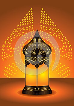 Intricate arabic floor lamp
