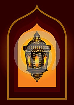 Intricate arabic lantern photo