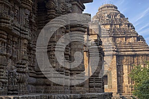 The intricate architecture on the walls of the Sun Temple, Konark. incredible india