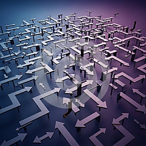 An intricate array of interconnected, three-dimensional