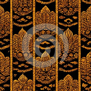 Intricate asian motifs and symbols seamless pattern