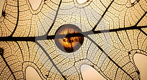 Sunlit Leaf Skeleton
