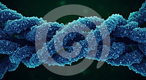 Intricate biological double helix visualization