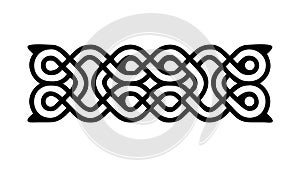 Intricate Black Celtic Knot Seamless Pattern, vector design Generative AI