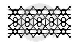 Intricate Black Geometric Border Decorative Pattern Vector Generative AI