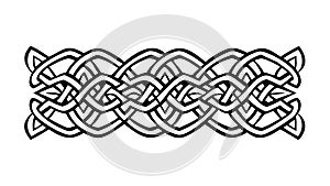 Celtic Knot Interlaced Border, vector design Generative AI