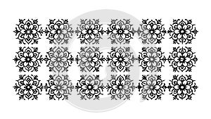 Geometric Black And White Tile Pattern, vector design Generative AI