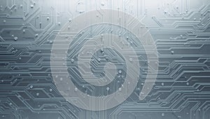 Intricate blue circuit board pattern with detailed traces