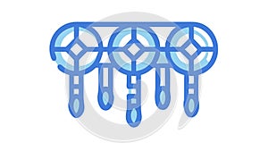 Intricate Blue Decorative Motif, Abstract Pattern Design, vector design Generative AI