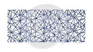 Intricate Blue Geometric Interlocking Line Art Pattern, vector design Generative AI