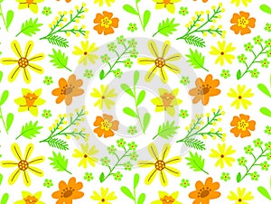 Charming floral-print design featuring stylized-blooms, perfect for nature-inspired-projects.