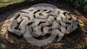 Intricate Brain Maze Pathways Winding Through Natural Environment