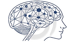 Intricate Brain Network Artificial Intelligence Concept, vector design Generative AI