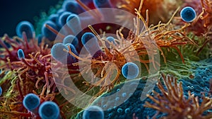 Intricate Cellular Structures in Microbiology.