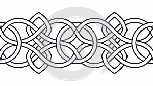 Intricate Celtic Knot Border Decorative Pattern Vector, vector design Generative AI