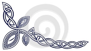 Intricate Celtic Knot Border Element Vector Design, vector design Generative AI
