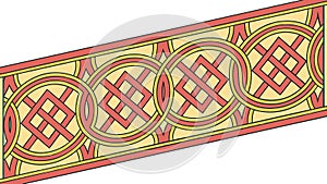 Intricate Celtic Knot Border Pattern, Traditional and Elegant, vector design Generative AI