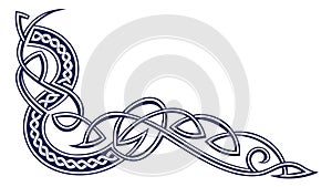 Intricate Celtic Knot Corner Border, vector design Generative AI