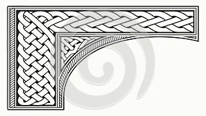 Intricate Celtic Knot Corner Design Element, vector design Generative AI