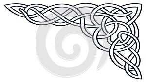 Intricate Celtic Knot Corner Design Element, vector design Generative AI